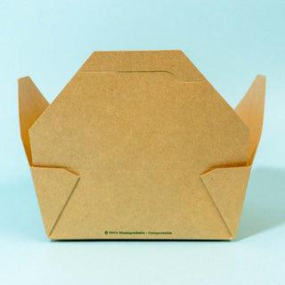 Large Compostable Delivery Paper Box 66 oz