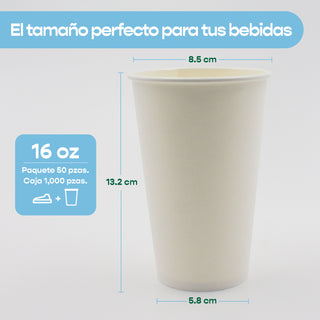 Vaso Térmico Desechable y Biodegradable De 16 oz - We Care