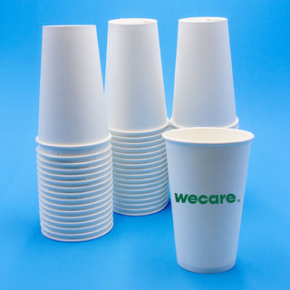 16 oz Disposable and Biodegradable Thermal Cup - We Care