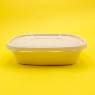 38 oz Disposable and Biodegradable Lunch Box - we care