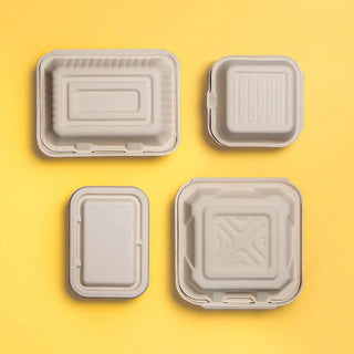 Lunch Box Desechable y Biodegradable De 10x7 c/3 divisiones
